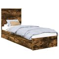 vidaXL Úložná posteľ Dymová dub 75 x 190 cm Kompozitné drevo