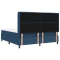 vidaXL Posteľ s pružinovým rámom s vankúšom Modrá 200 x 180 cm látka