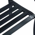 vidaXL Záhradná lavička čierna 125 cm oceľová