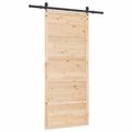vidaXL Posuvné dvere 80 x 208 cm Borovicový masív Prírodná