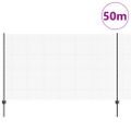 vidaXL Zvarené pletivo s podperami 50 x 1,4 m PVC potiahnutá oceľ Sivá