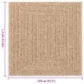 vidaXL Koberec ZIZUR 120x120 cm jutový vzhľad interiér a exteriér