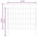 vidaXL Záhradný plot s kolíkmi 48 ks 55 x 50 cm Pozinkovaná oceľ