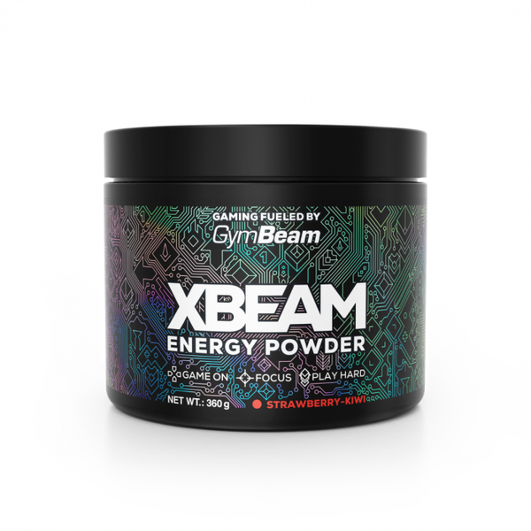 XBEAM Energy Powder - GymBeam, jahoda kiwi, 360 g