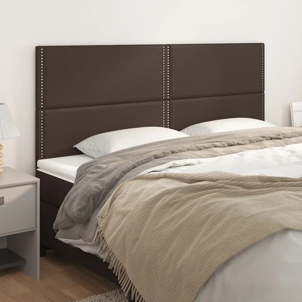 vidaXL Čelo postele hnedé 180x5x118/128 cm umelá koža