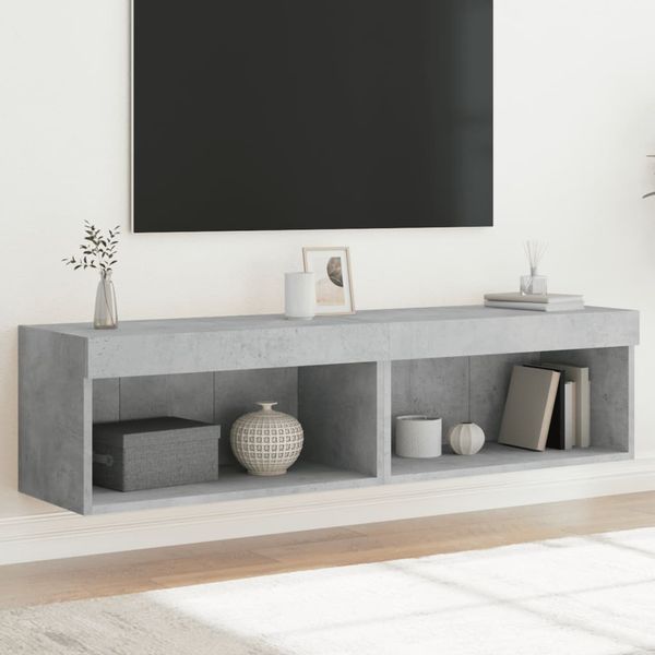 vidaXL TV skrinky s LED svetlami 2 ks betónové sivé 60x30x30 cm