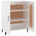 vidaXL Komoda lesklá biela 69,5x34x90 cm spracované drevo