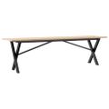 vidaXL Jedálenský stolík v tvare X 160x40x45 cm borovica a oceľ