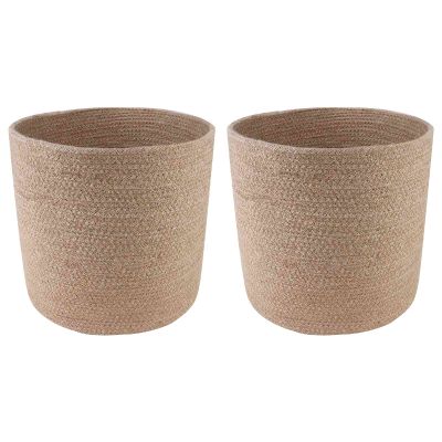 vidaXL Súprava kvetináčov 2 pcs Prírodná Ø 28 x 28 cm 100% Tossa juta