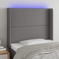 VidaXL Čelo postele sivé 83x16x118/128 cm umelá koža