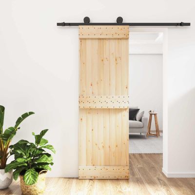 vidaXL Posuvné dvere Prírodná a čierna 70 x 210 cm