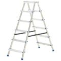 vidaXL 6-stupňový hliníkový obojstranný rebrík 136 cm