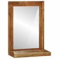 vidaXL Kúpeľňové zrkadlo Hnedá 50 x 22 x 70 cm Pevné akáciové drevo