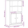vidaXL Vyšší stôl Čierny dub 60 x 35.5 x 103.5 cm Kompozitné drevo