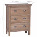 vidaXL Komoda s 3 zásuvkami 60x30x75 cm masívne teakové drevo