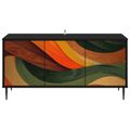 vidaXL TV skrinka BONN 102 x 33 x 51 cm Čierny dub Kompozitné drevo