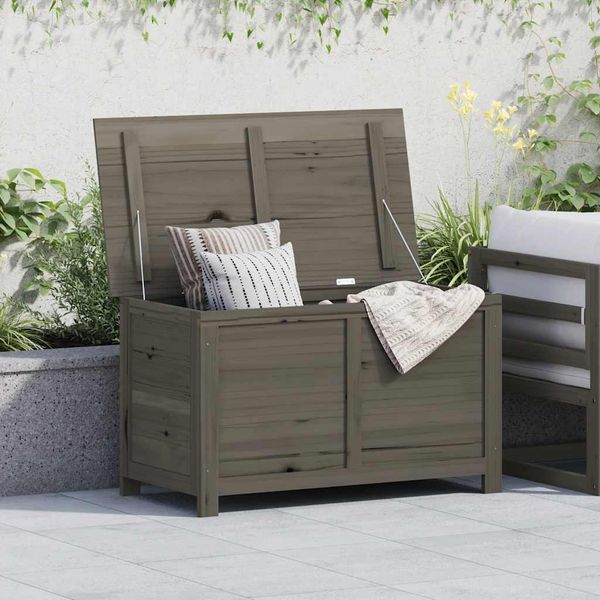 vidaXL Vonkajší box na vankúše antracitový 100x50x56 cm jedľový masív
