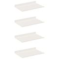 vidaXL Závesná polica 4 ks Biely 30 x 18 x 2,5 cm Oceľ