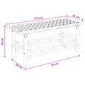 vidaXL Záhradná lavička 110 x 38 x 40 cm Bambus Prírodná Obdĺžnikový