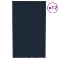 vidaXL Strešný panel 12 ks Antracitová 80 x 45 cm Pozinkovaná oceľ