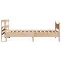 vidaXL Posteľný rám s čelom biely 75x190 cm borovicový masív