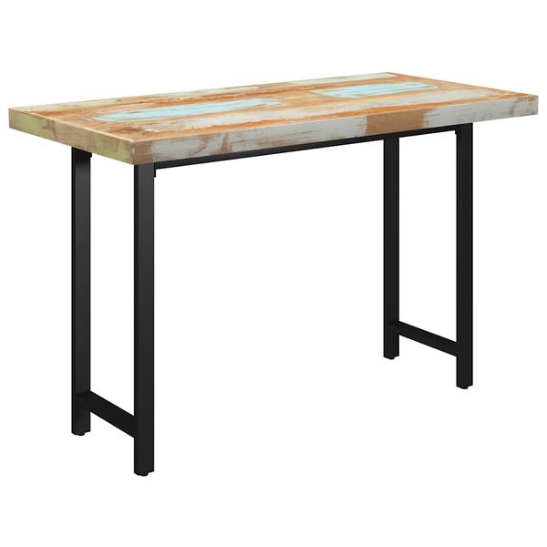 vidaXL Jedálenský stôl, nohy v tvare H 120x60x77 cm, recyklovaný masív