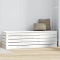 vidaXL Úložný box biely 109x36,5x33 cm masívna borovica