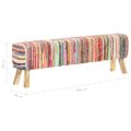 vidaXL Lavička 160 cm viacfarebná chindi látková