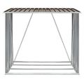 vidaXL Záhradná kôlňa na drevo z galvanizovanej ocele 163x83x154 cm hnedá