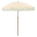 vidaXL Plážový slnečník 160 x 160 x 196 cm Polyester a oceľ Okrúhly