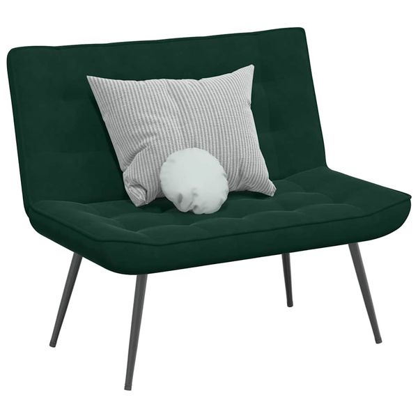 vidaXL Lavička Tmavo zelená 110x74x84 cm Zamat