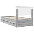 vidaXL Rám postele Sivý Sonoma 75 x 190 cm Inžinierske drevo