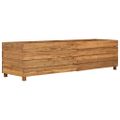 vidaXL Vyvýšený záhon 150x40x38 cm, recyklované tíkové drevo a oceľ