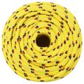 vidaXL Lodné lano žlté 14 mm 25 m polypropylén