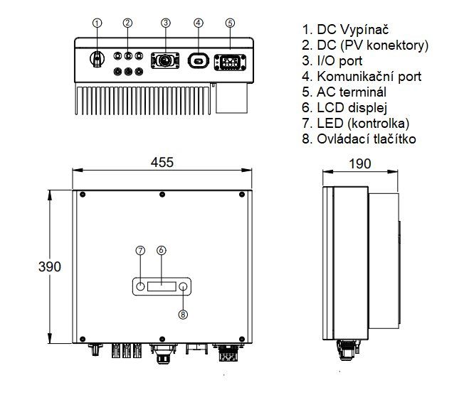 FVE Solárny striedač Renac R3-8K-DT 3F 8kW MPPT FVE Solárny striedač Renac R3-8K-DT 3F 8kW MPPT