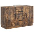 vidaXL Servírovacia skriňa so zásuvkou Dymový dub 89 x 34,5 x 57 cm