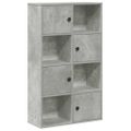 vidaXL Knižnica betónovo sivá 60x24x101,5 cm kompozitné drevo