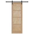 vidaXL Posuvné dvere Prírodná 73,5 x 211 cm Borovicový masív