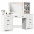 vidaXL Toaletný stolík 3 ks Biela 78,5 x 41 x 135 cm Kompozitné drevo