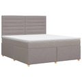 vidaXL Posteľ boxspring s matracom Sivohnedá 140 x 200 cm Látka