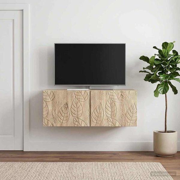 vidaXL Nástenná TV skrinka 98 x 31 cm Dub sonoma Kompozitné drevo