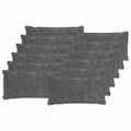 vidaXL Poťah na podložku 12 ks HOUTEN Tmavosivá 40 x 80 cm