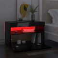 vidaXL TV skrinky s LED svetlami 2 ks lesklé čierne 60x35x40 cm