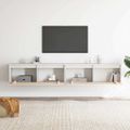 vidaXL Nástenné skrinky 2 ks biele 100x30x35 cm masívna borovica