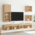 vidaXL TV skrinka s LED svetlami dub sonoma 40,5x30x102 cm