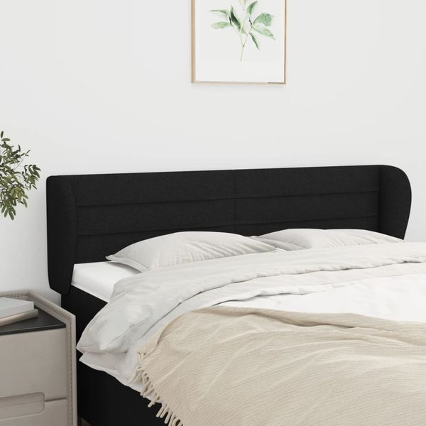 vidaXL Čelo postele so záhybmi čierne 147x23x78/88 cm látka