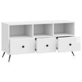 vidaXL TV skrinka Biela s vysokým leskom 102 x 34,5 x 50 cm