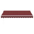 vidaXL Automaticky zaťahovacia markíza burgundská 350x250 cm