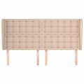 vidaXL Čelo postele so záhybmi kapučínové 163x23x118/128 cm umelá koža