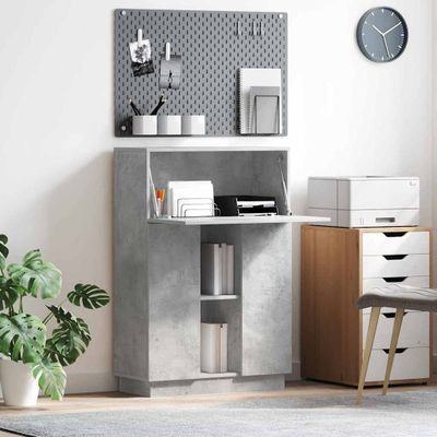 vidaXL Stôl Betónová šedá 71.5 x 31.5 x 106.5 cm Kompozitné drevo